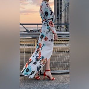 Haute Hippie natural Silk Floral Romper with trail. Excellent condition.